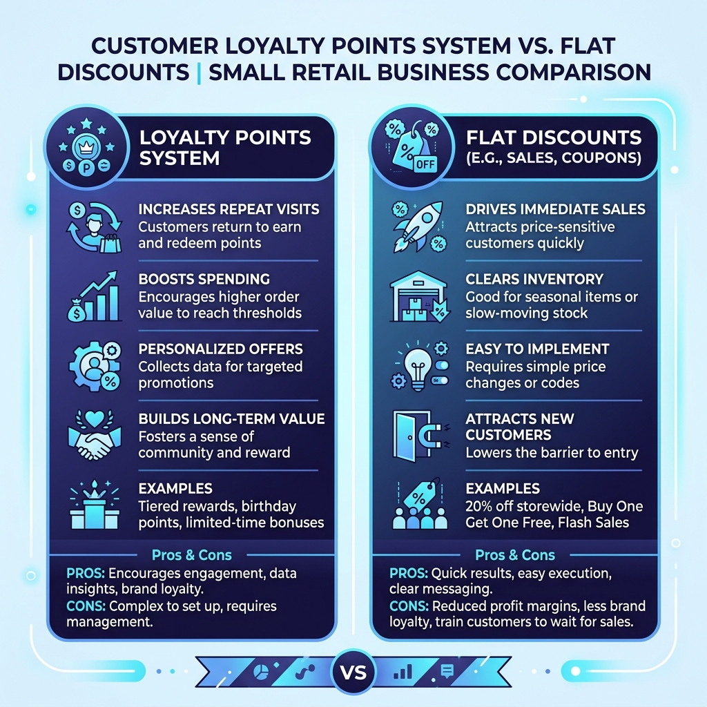 Structured loyalty program vs flat discounts
