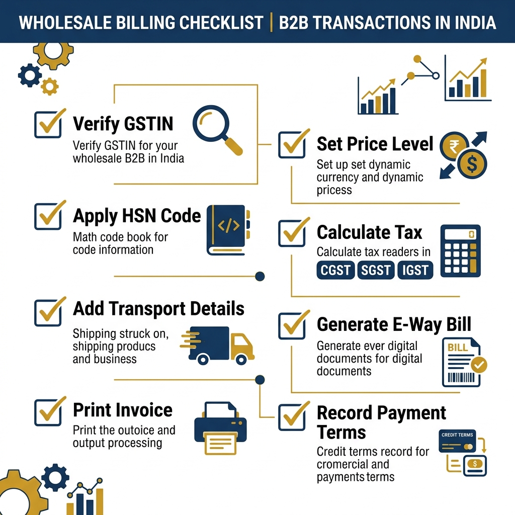 Wholesale billing checklist for Indian B2B shops
